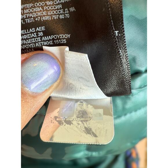 NWT The North Face Plaid Printed ThermoBall Eco Vest Blue Green Womens Sze Small - Picture 11 of 13